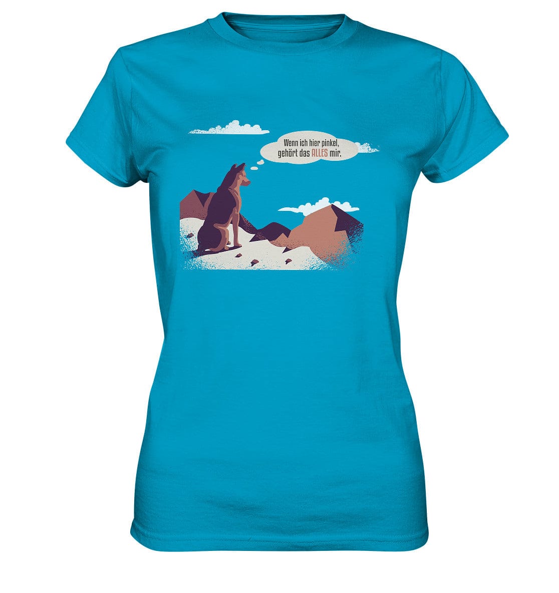 Schäferhund in den Bergen - Ladies Premium Shirt Atoll / XS