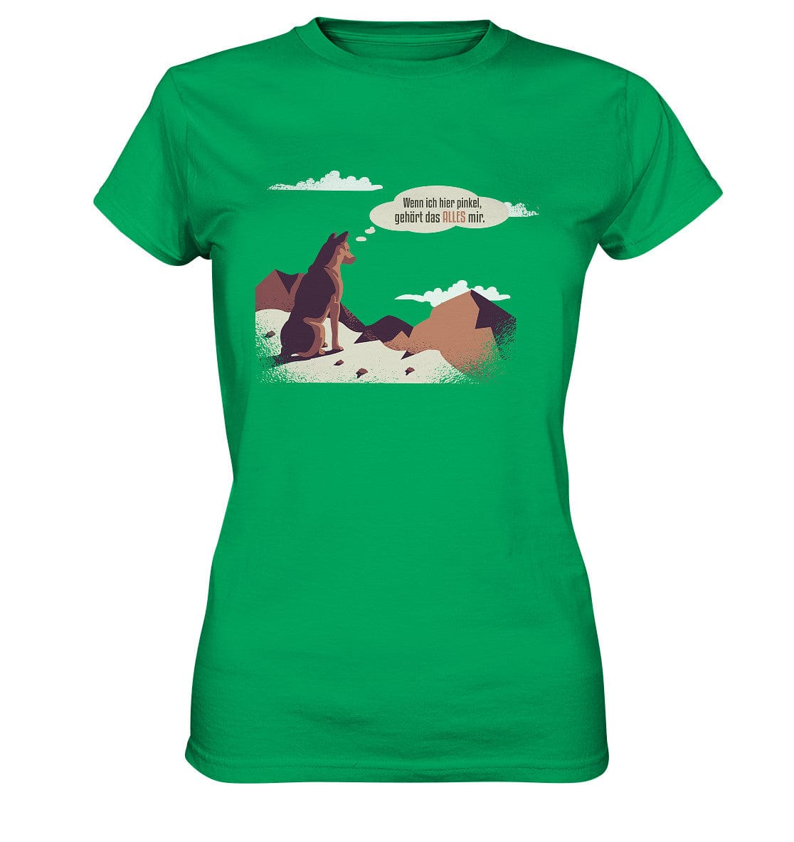 Schäferhund in den Bergen - Ladies Premium Shirt Kelly Green / XS