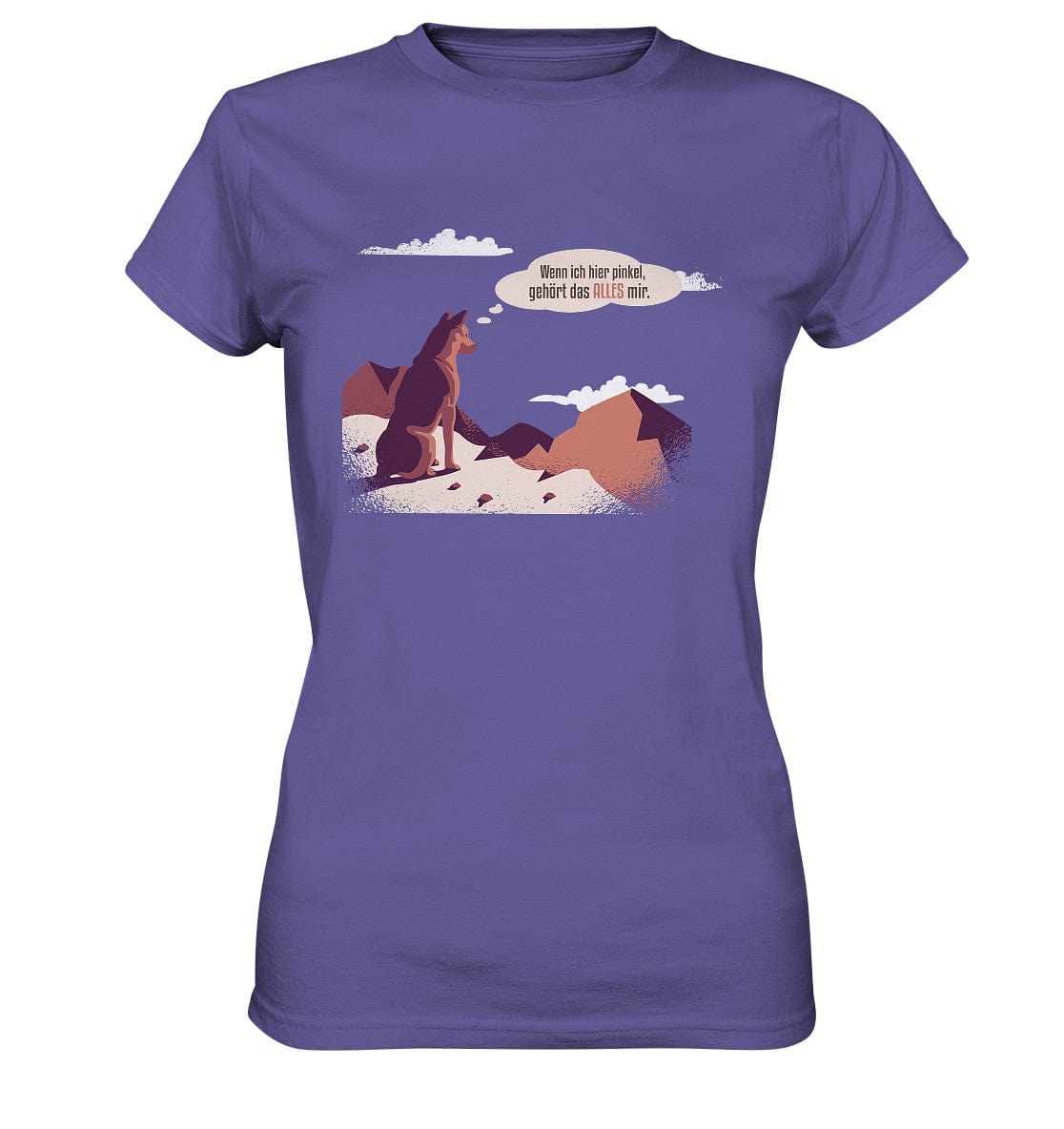 Schäferhund in den Bergen - Ladies Premium Shirt Millenial Lilac / XS
