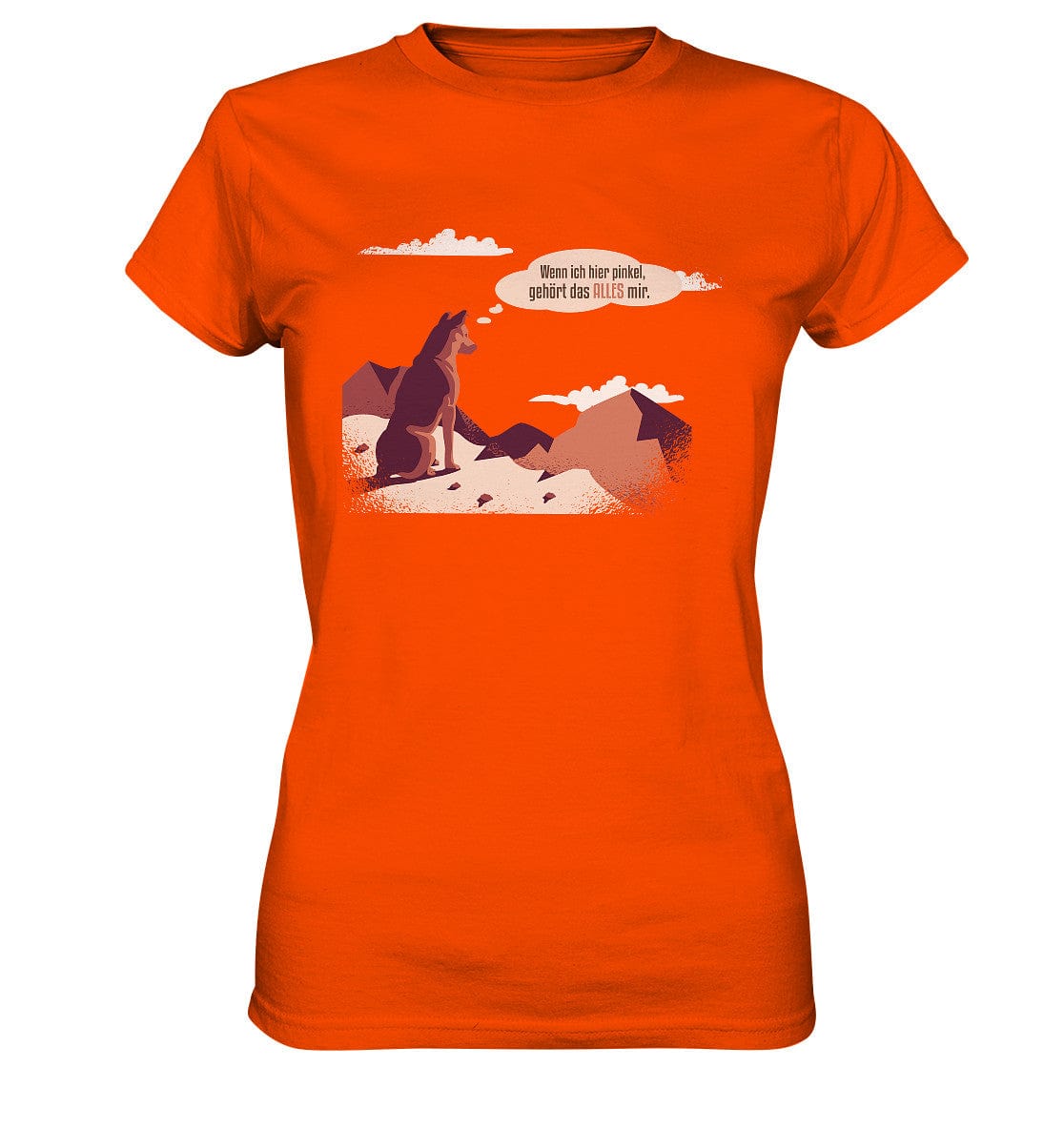 Schäferhund in den Bergen - Ladies Premium Shirt Orange / XS