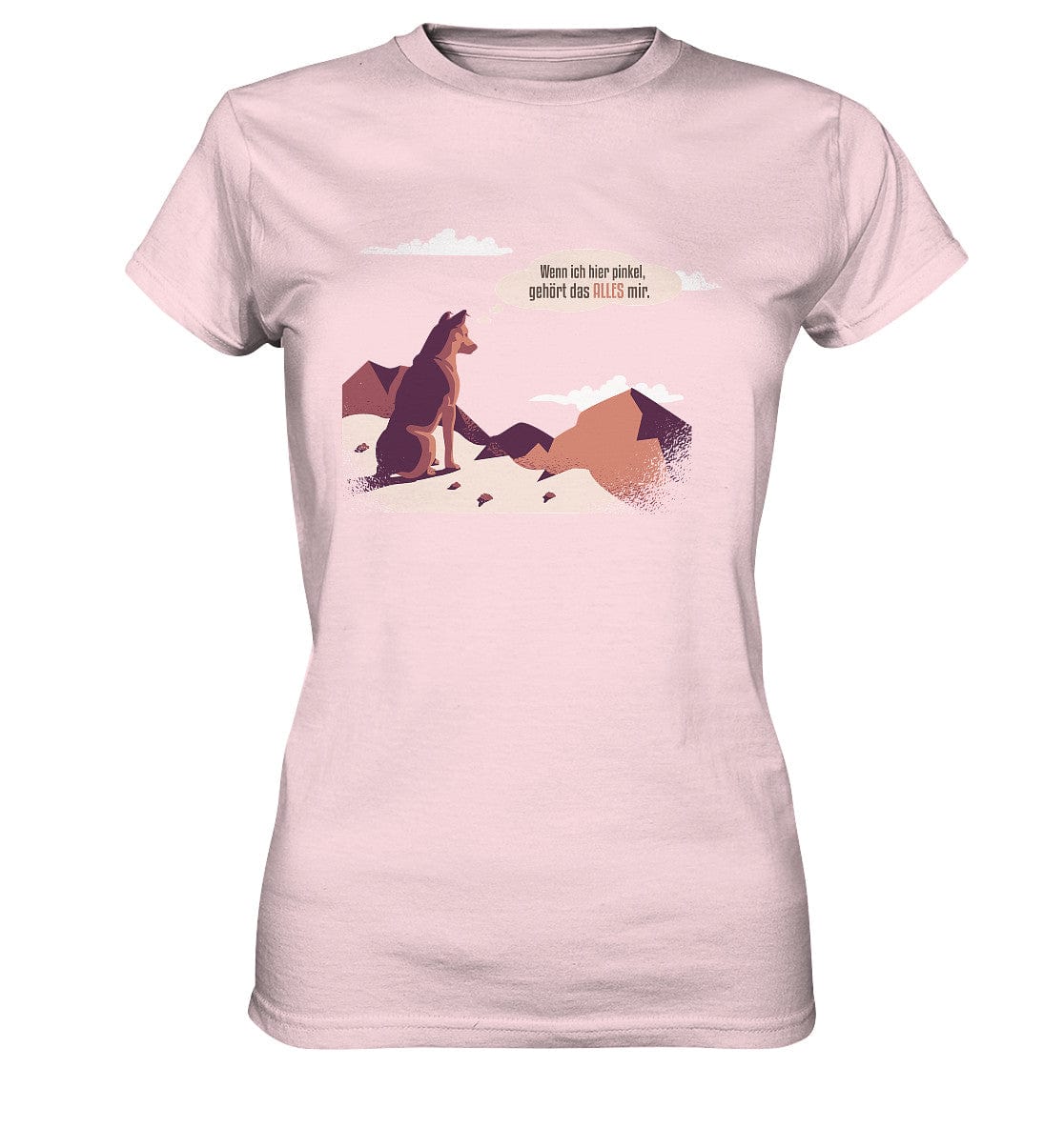 Schäferhund in den Bergen - Ladies Premium Shirt Orchid Pink / XS