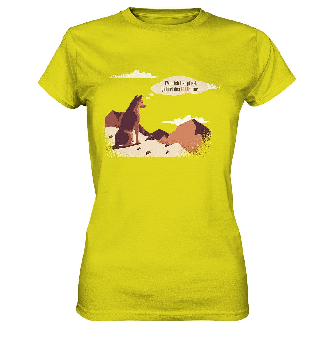 Schäferhund in den Bergen - Ladies Premium Shirt Pixel Lime / XS