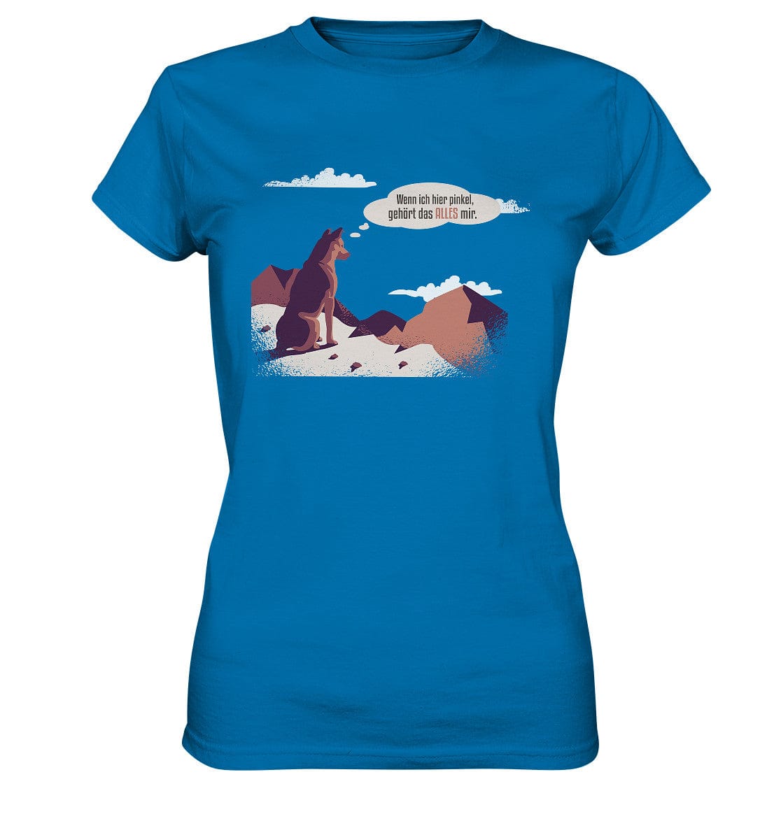 Schäferhund in den Bergen - Ladies Premium Shirt Royal Blue / XS