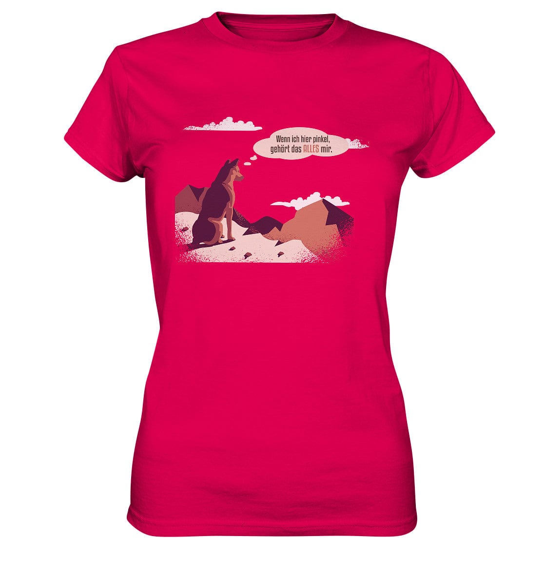 Schäferhund in den Bergen - Ladies Premium Shirt Sorbet / XS