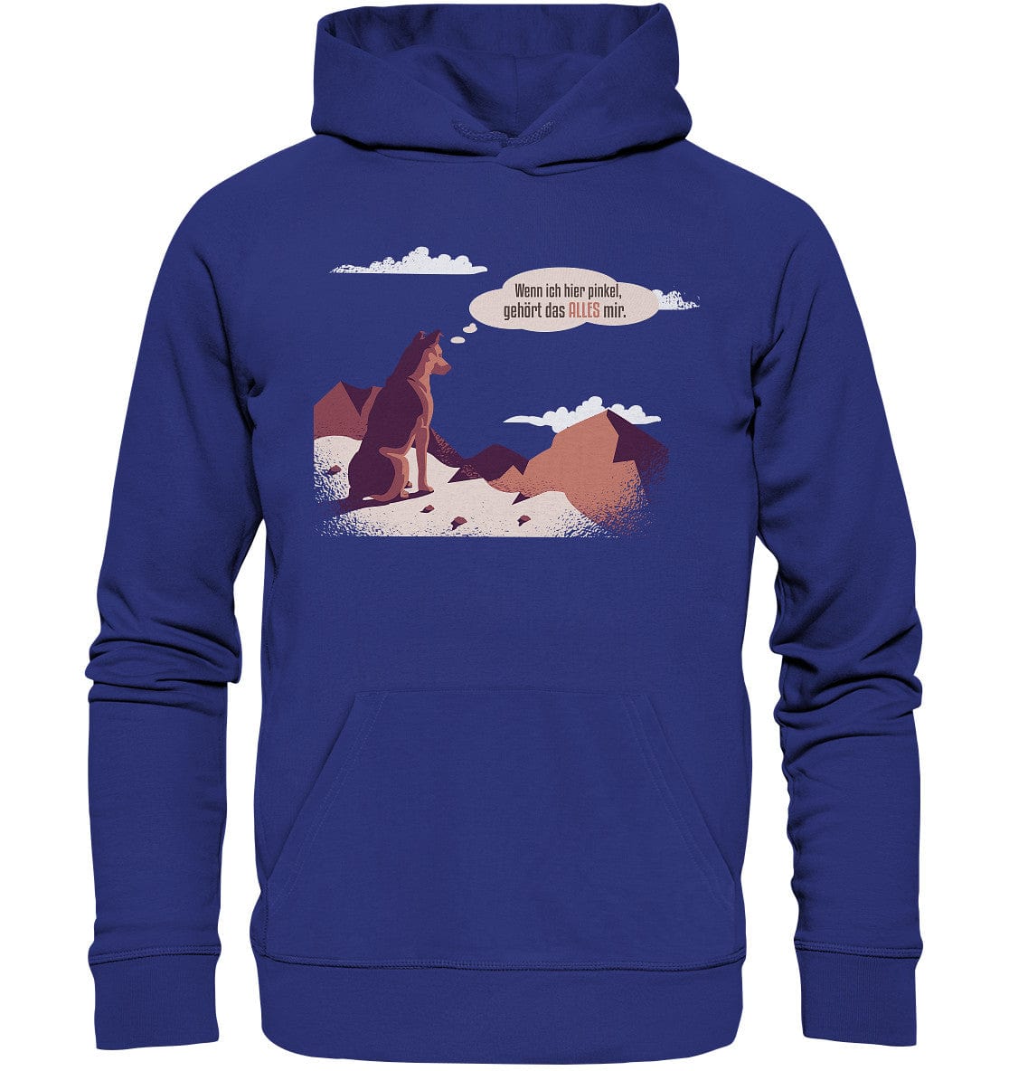 Schäferhund in den Bergen - Organic Hoodie Worker Blue / XS