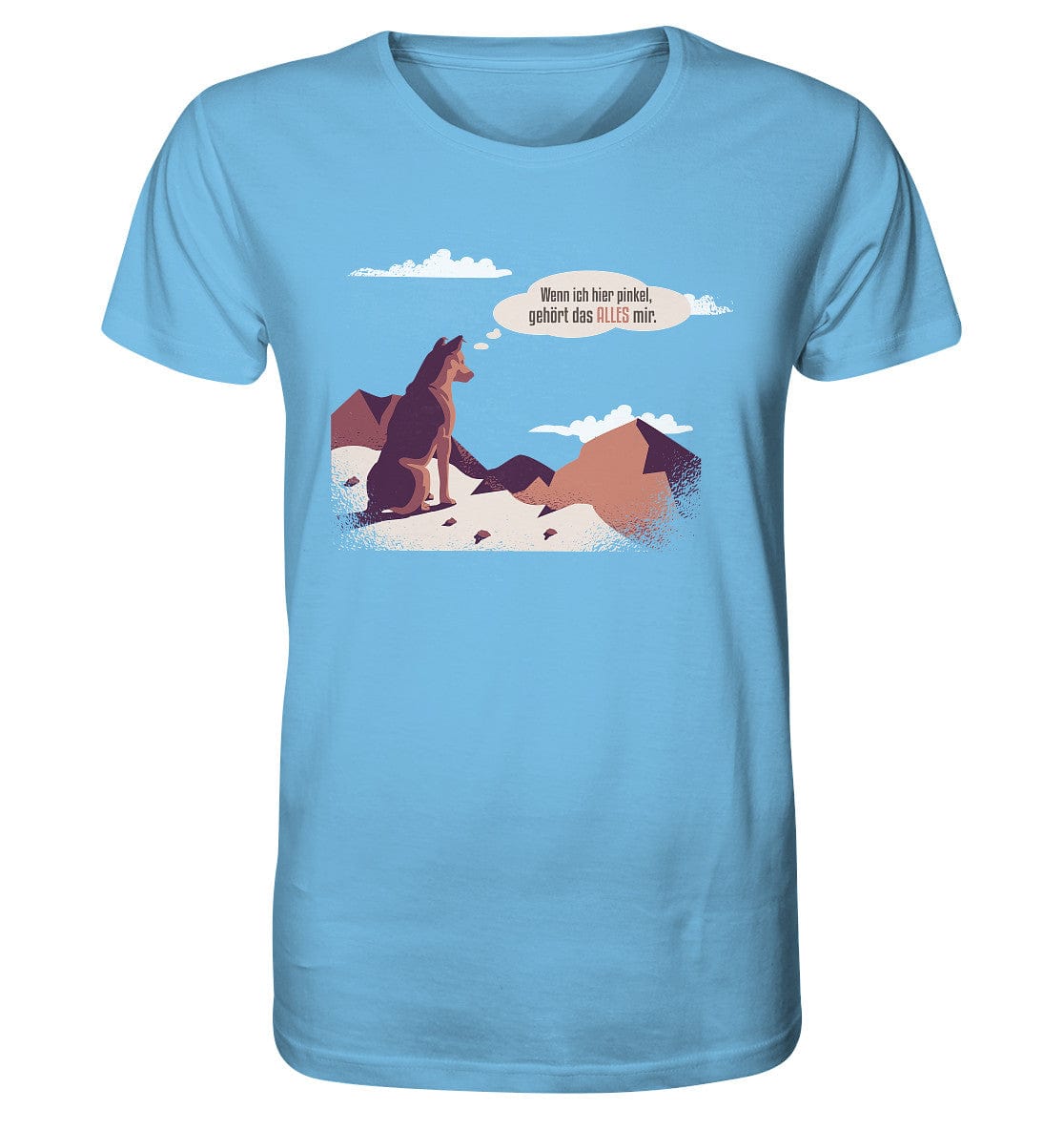 Schäferhund in den Bergen - Organic Shirt Aqua Blue / XS