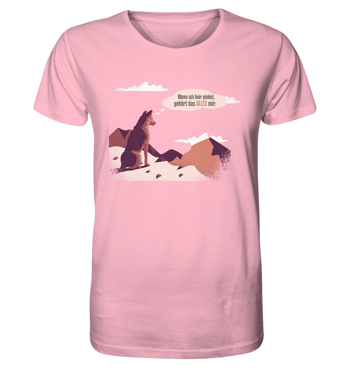 Schäferhund in den Bergen - Organic Shirt Cotton Pink / XS