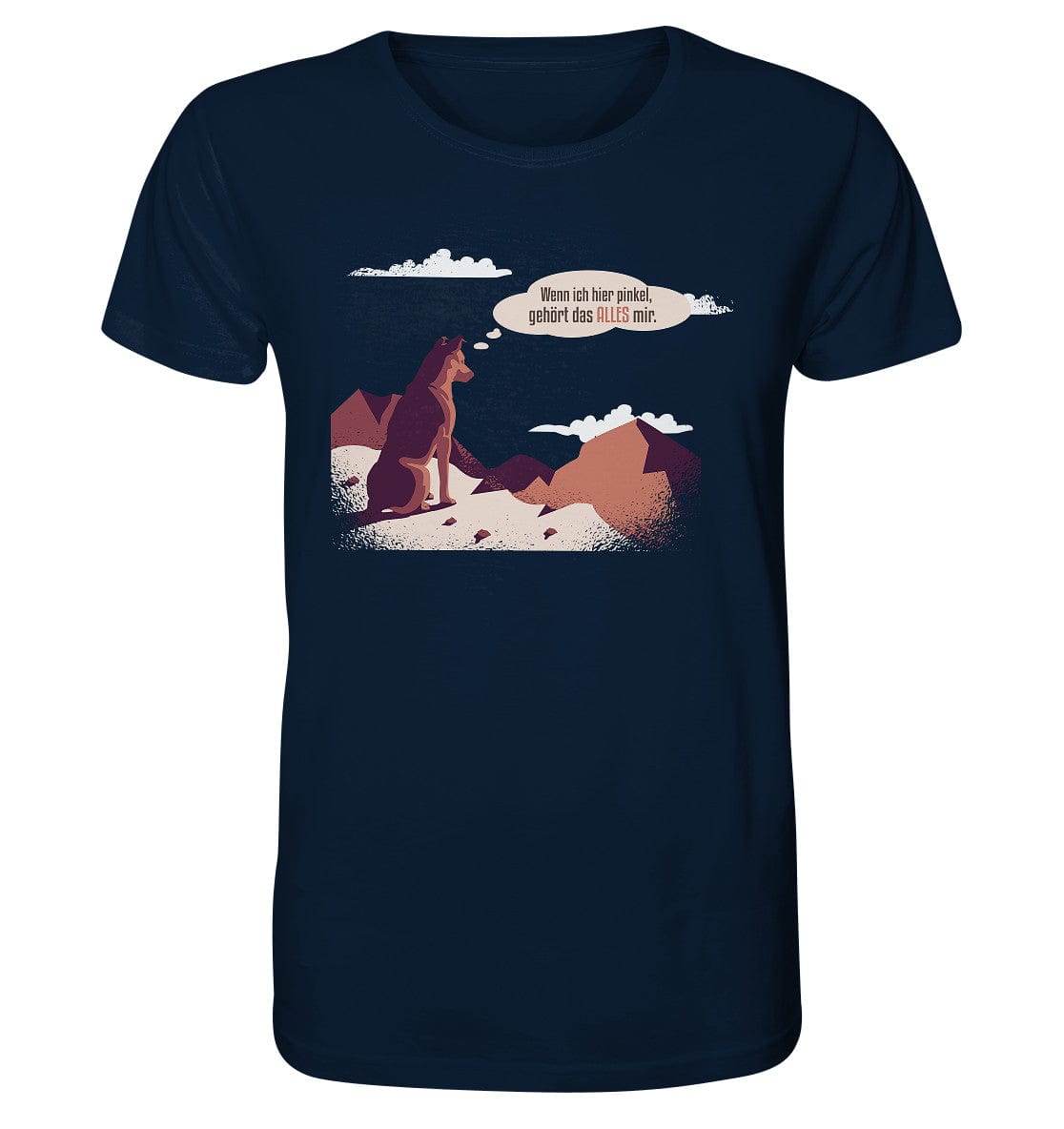 Schäferhund in den Bergen - Organic Shirt French Navy / XS