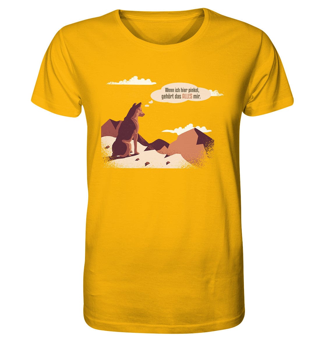 Schäferhund in den Bergen - Organic Shirt Golden Yellow / XS