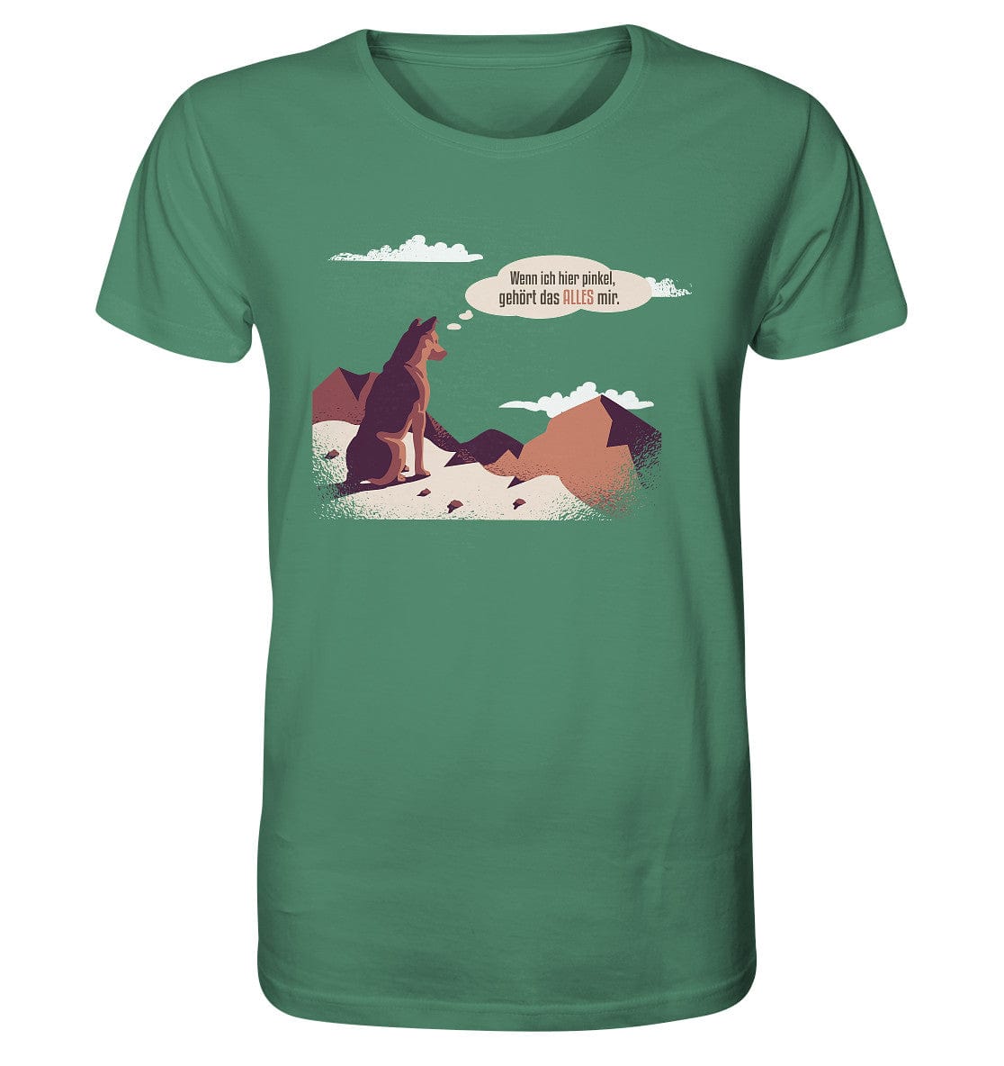Schäferhund in den Bergen - Organic Shirt Green Bay / XS