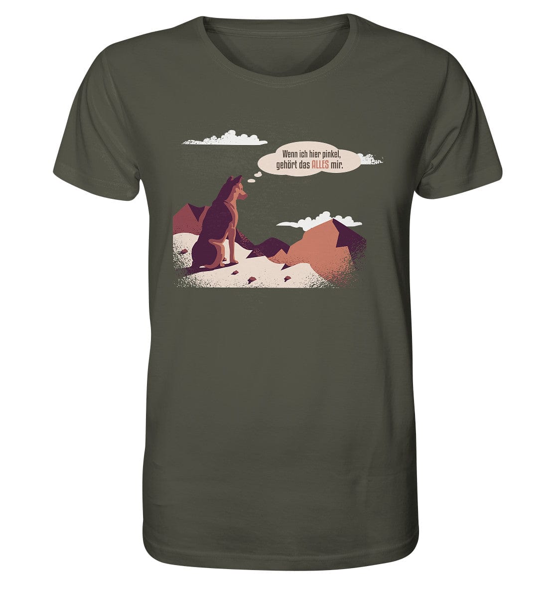 Schäferhund in den Bergen - Organic Shirt Khaki / XS