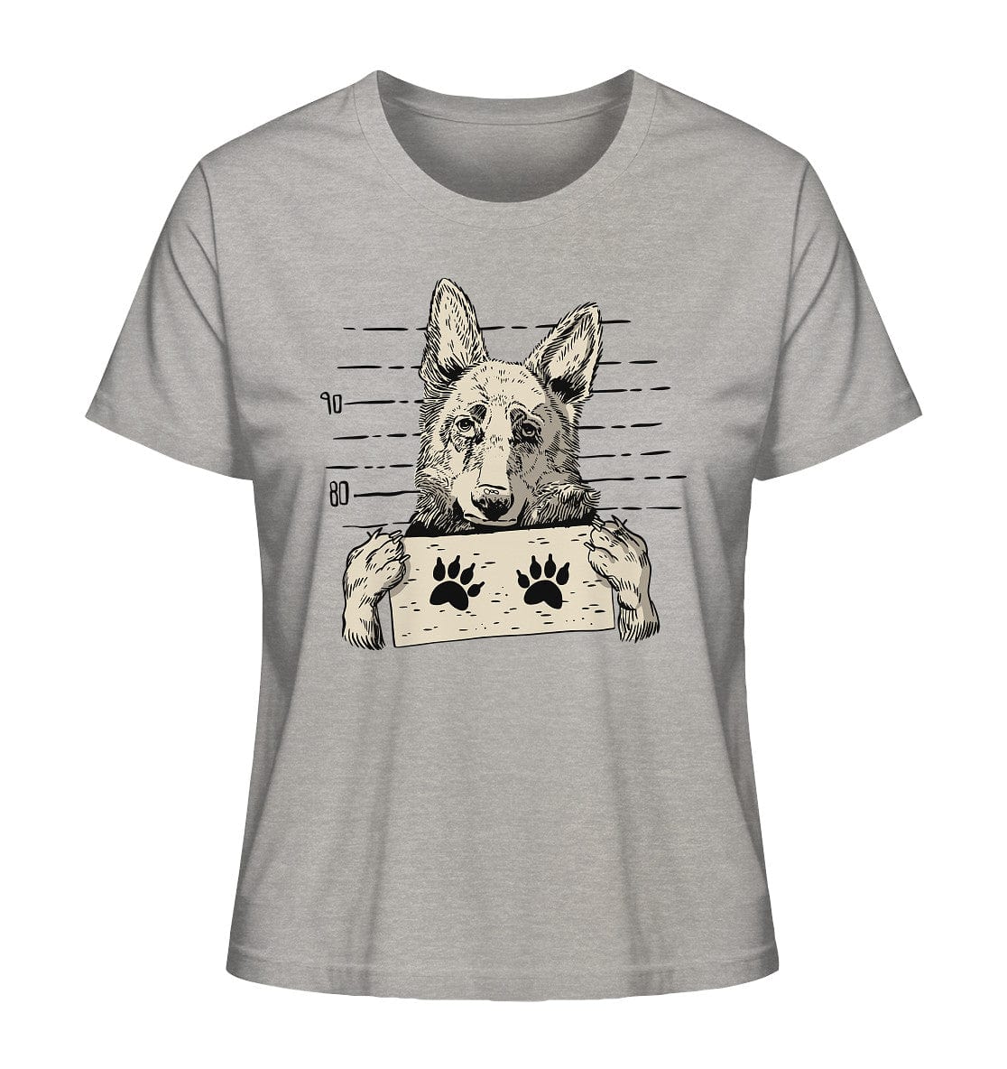 Schäferhund - Mugshot - Ladies Organic Shirt Heather Grey / XS