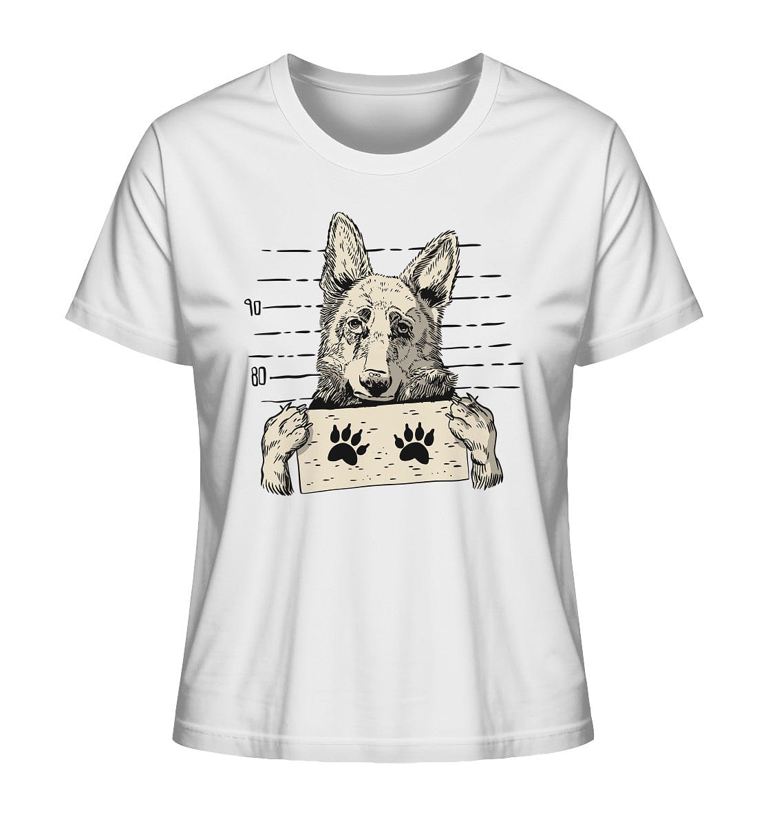 Schäferhund - Mugshot - Ladies Organic Shirt White / XS