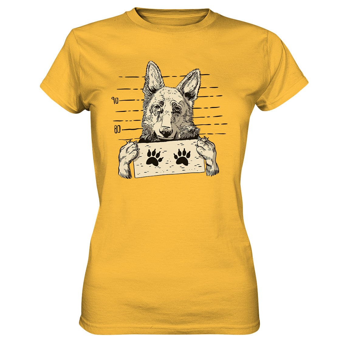 Schäferhund - Mugshot - Ladies Premium Shirt Gold / XS