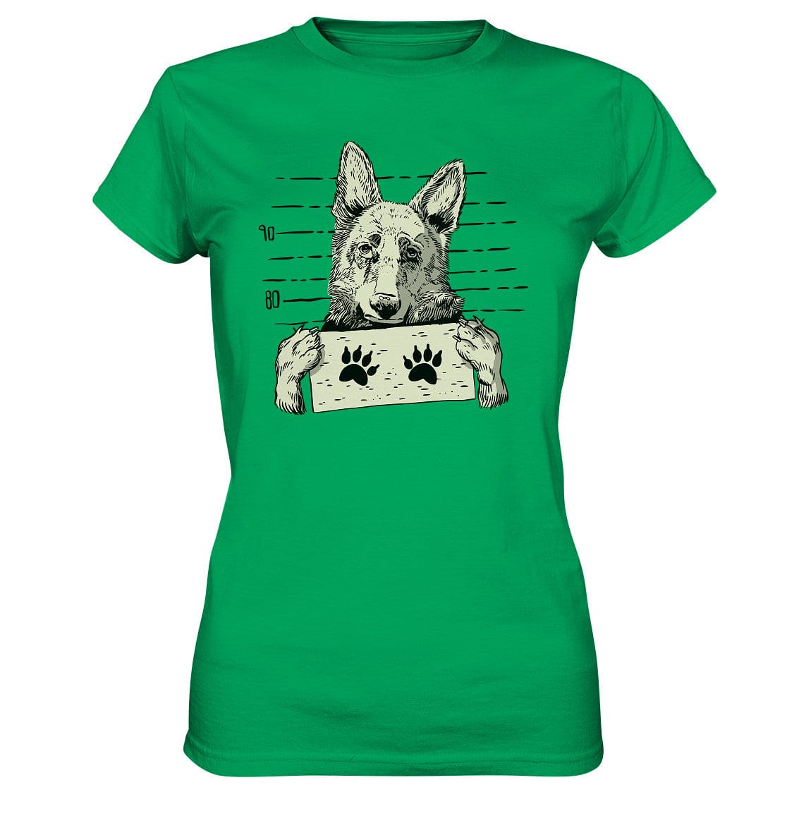 Schäferhund - Mugshot - Ladies Premium Shirt Kelly Green / XS