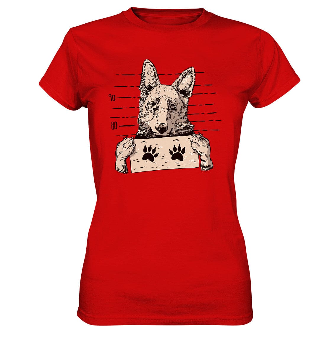 Schäferhund - Mugshot - Ladies Premium Shirt Red / XS