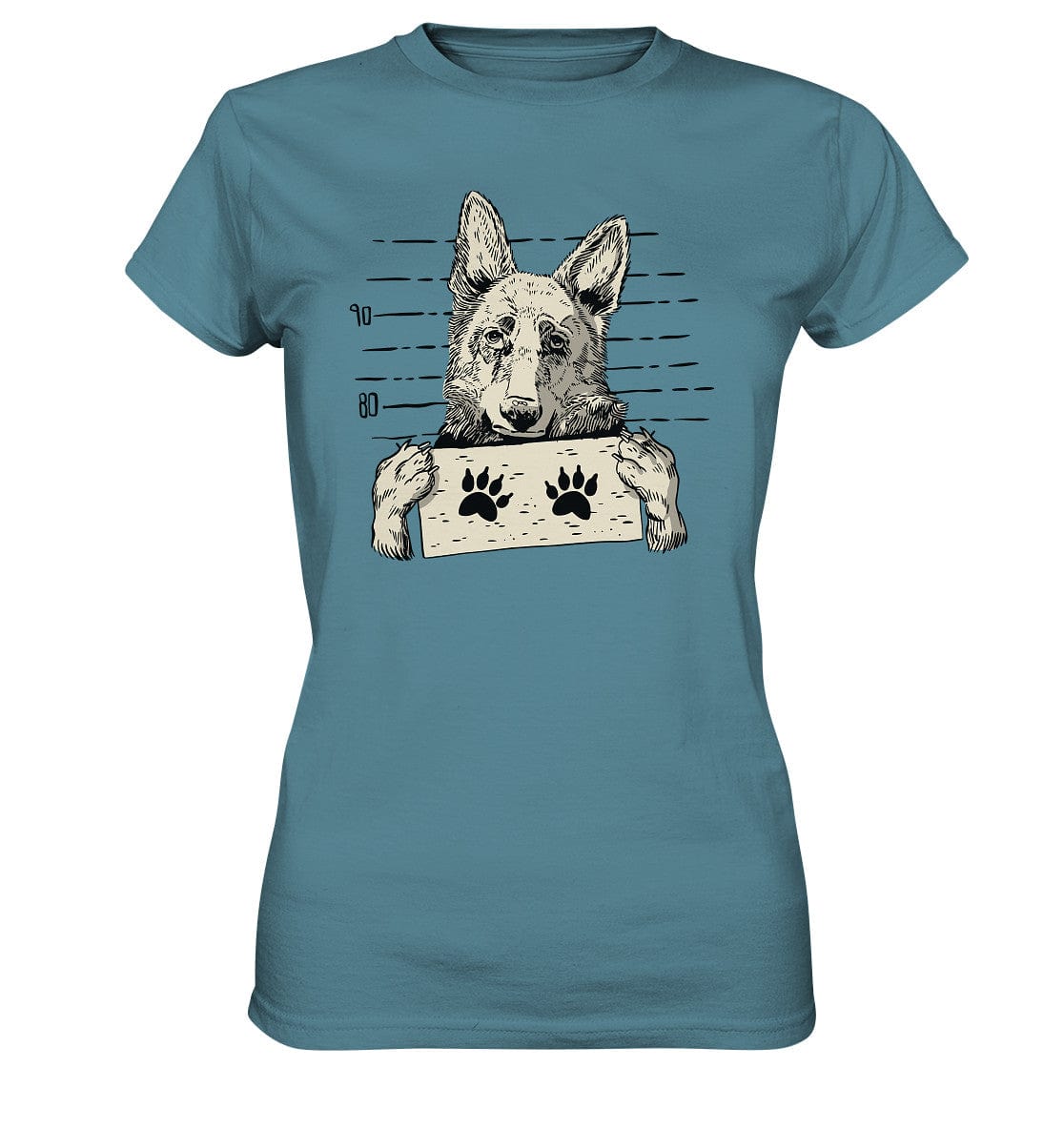 Schäferhund - Mugshot - Ladies Premium Shirt Stone Blue / XS