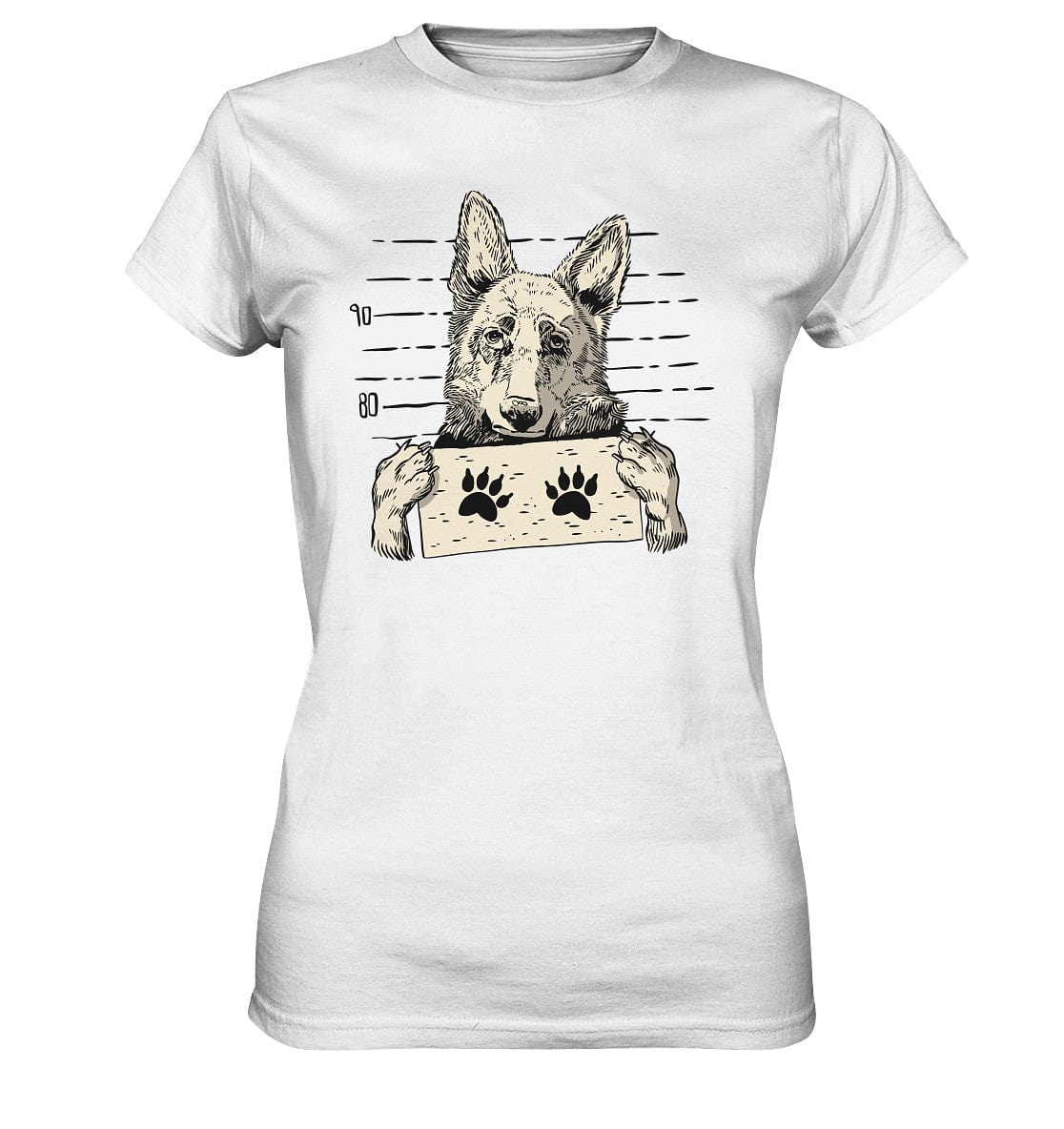 Schäferhund - Mugshot - Ladies Premium Shirt White / XS