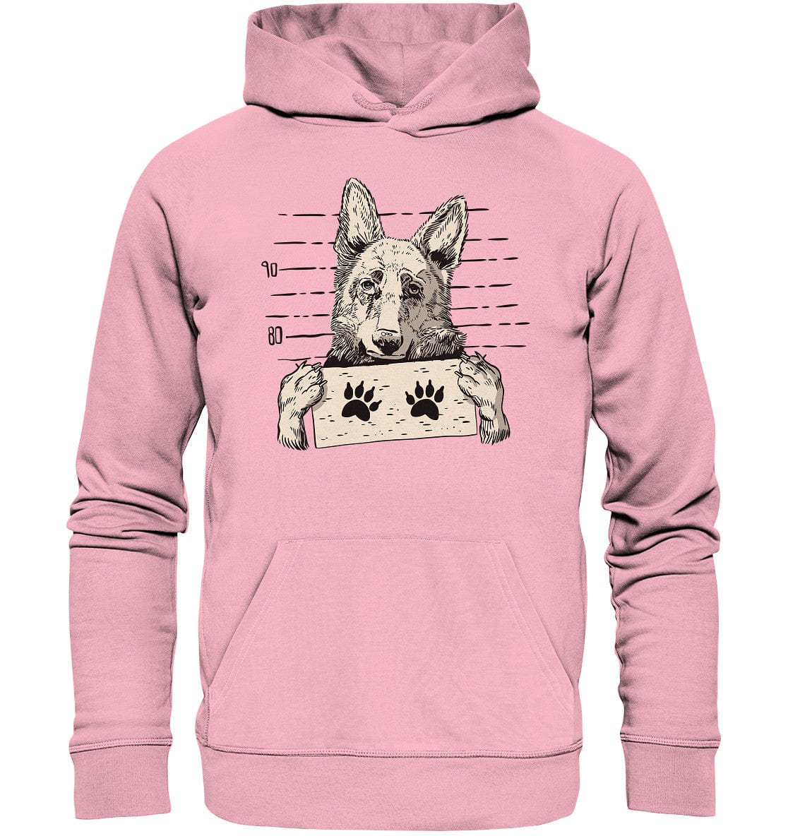 Schäferhund - Mugshot - Organic Hoodie Cotton Pink / XS
