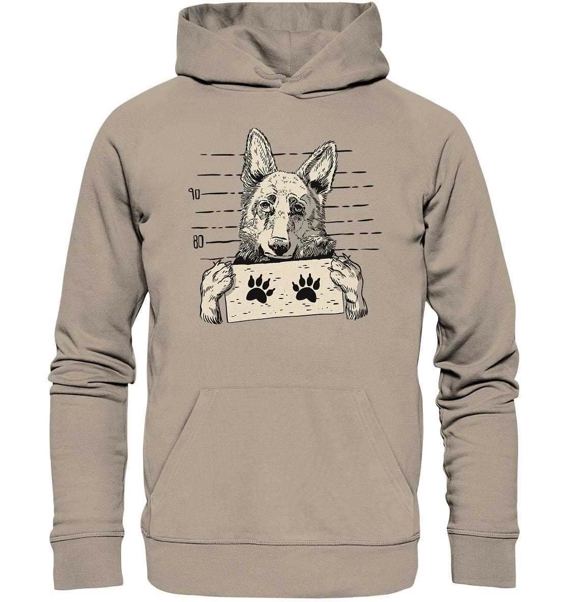 Schäferhund - Mugshot - Organic Hoodie Desert Dust / XS