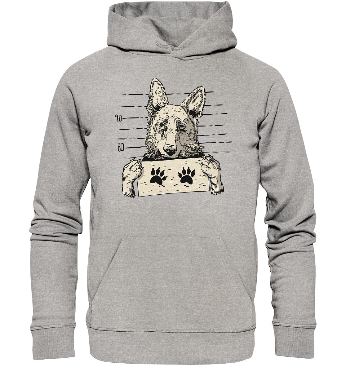 Schäferhund - Mugshot - Organic Hoodie Heather Grey / XS