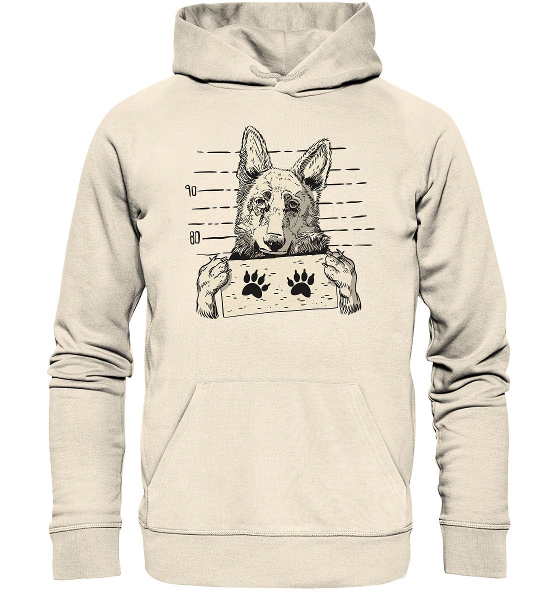 Schäferhund - Mugshot - Organic Hoodie Natural Raw / XS