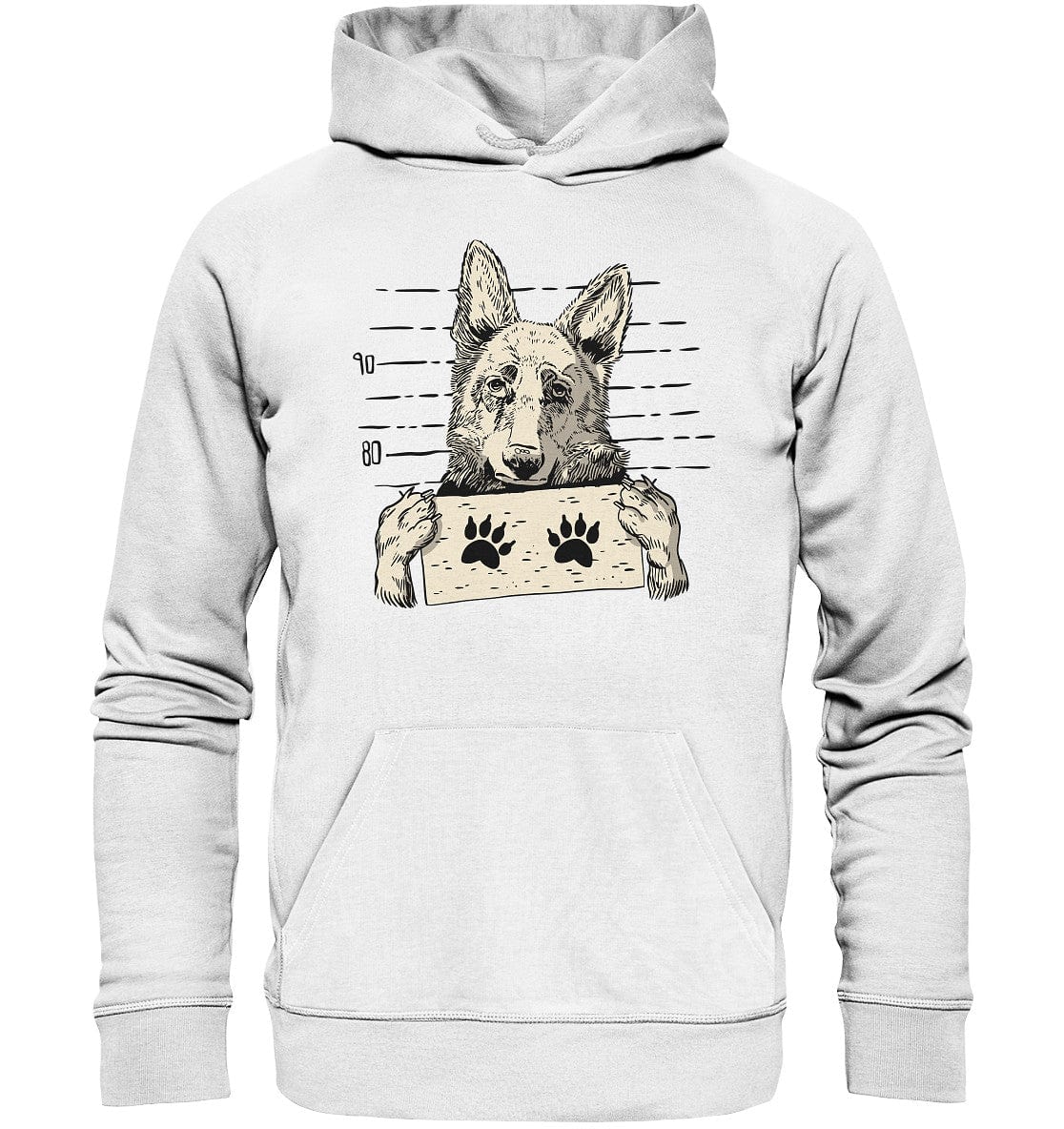 Schäferhund - Mugshot - Organic Hoodie White / XS