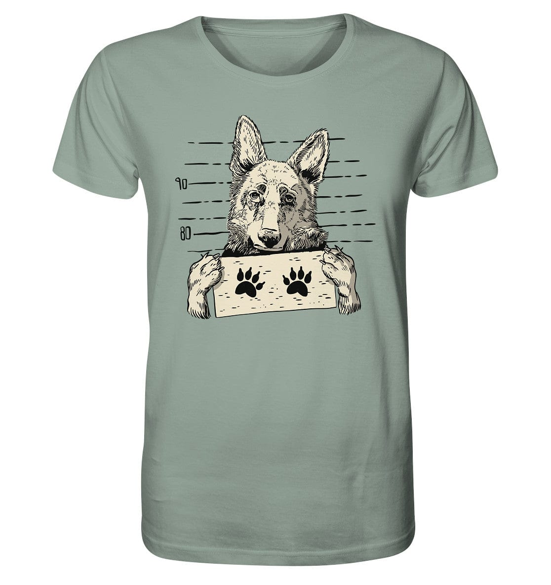 Schäferhund - Mugshot - Organic Shirt Aloe / XS