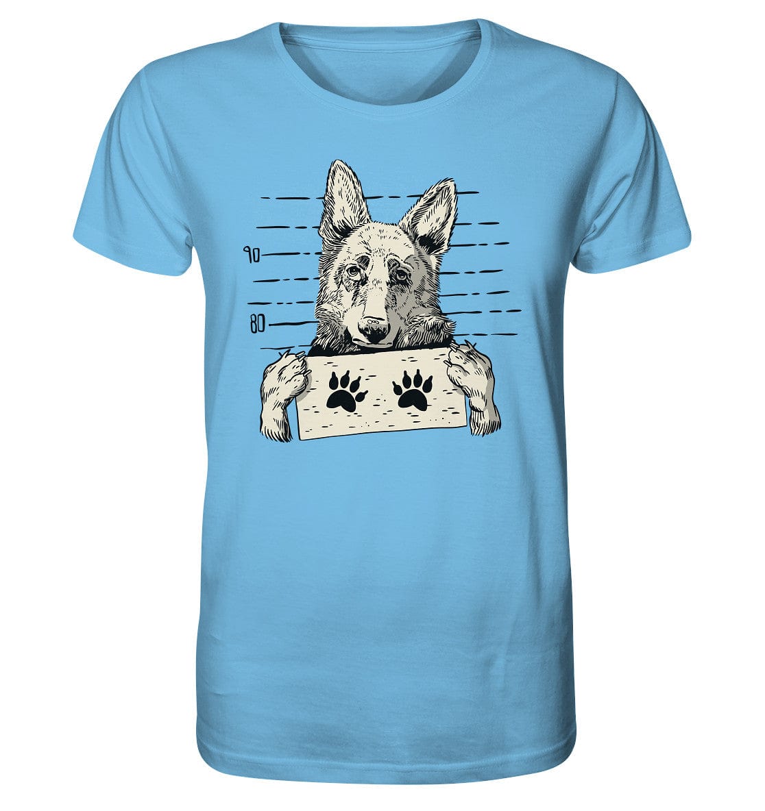 Schäferhund - Mugshot - Organic Shirt Aqua Blue / XS