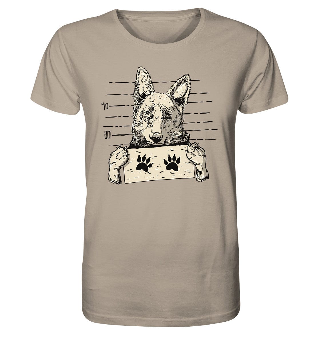 Schäferhund - Mugshot - Organic Shirt Desert Dust / XS