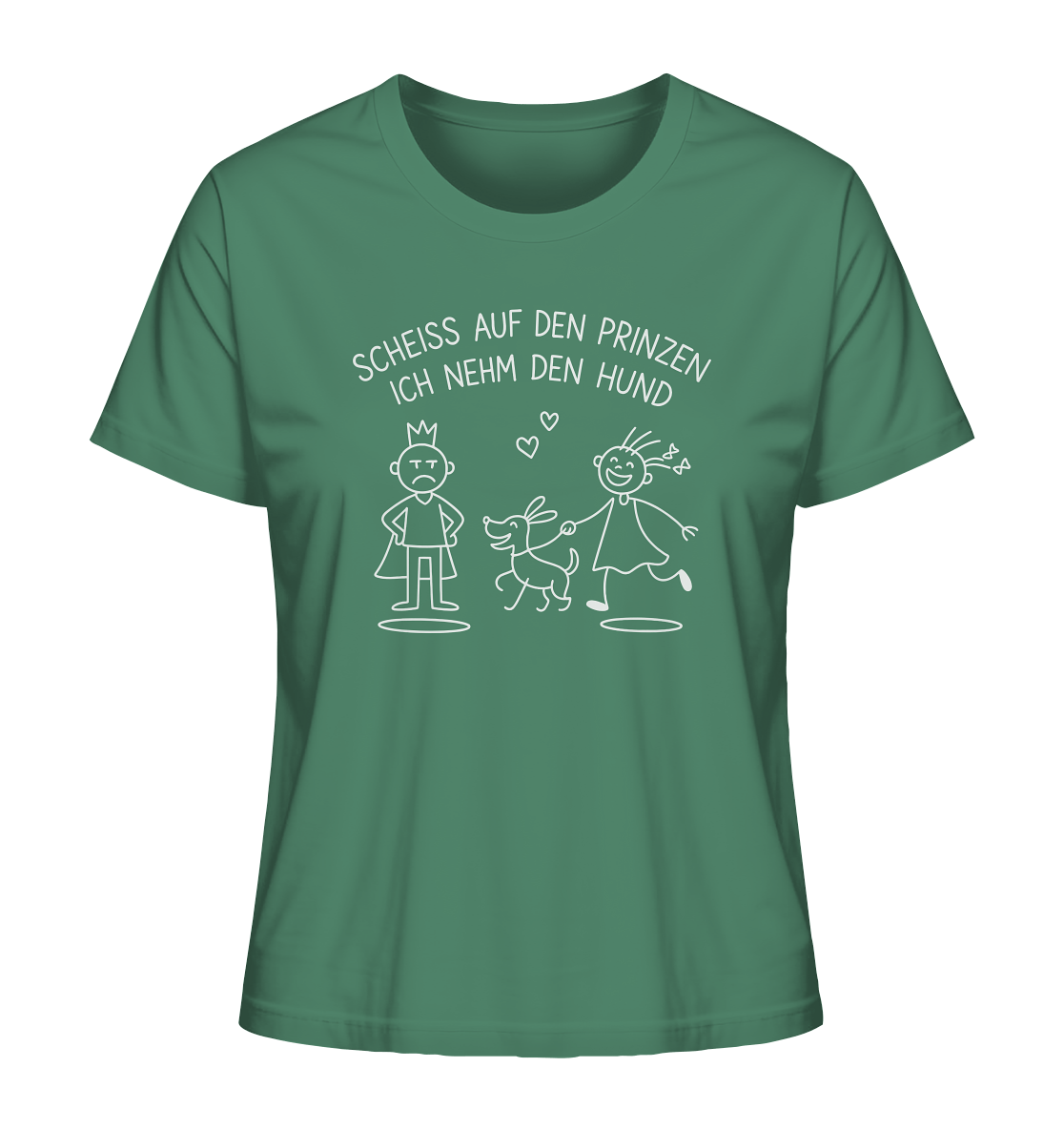 Scheiss auf den Prinzen ich nehm den Hund - Ladies Organic Shirt Green Bay / XS