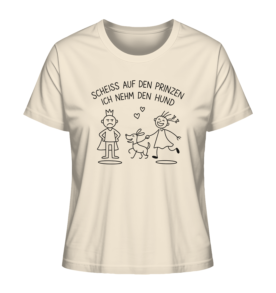 Scheiss auf den Prinzen ich nehm den Hund - Ladies Organic Shirt Natural Raw / XS
