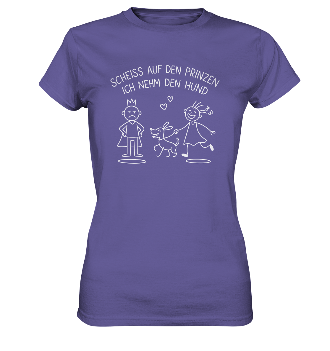 Scheiss auf den Prinzen ich nehm den Hund - Ladies Premium Shirt Millenial Lilac / XS