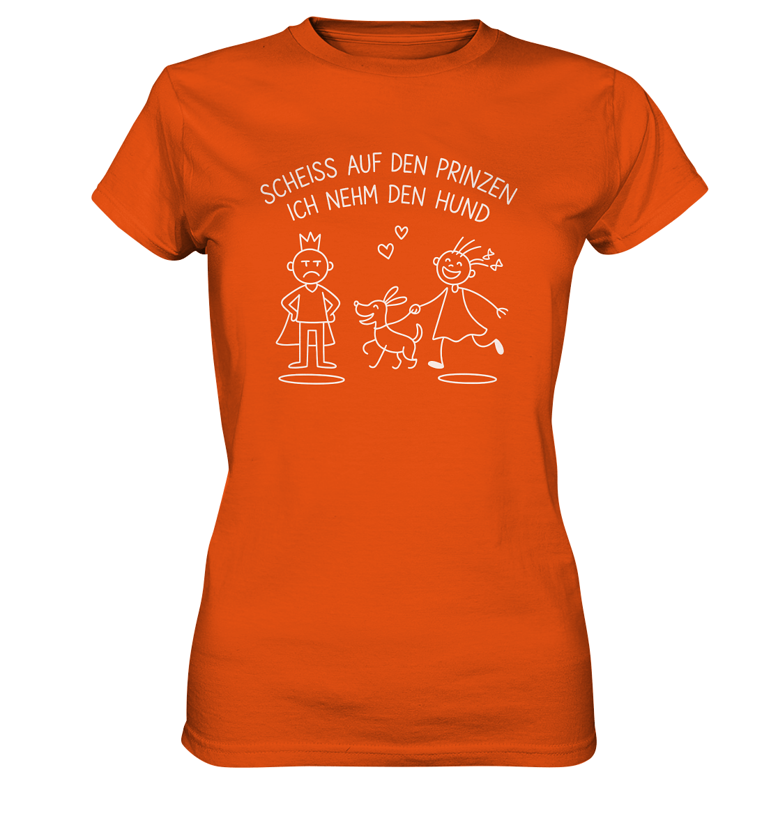 Scheiss auf den Prinzen ich nehm den Hund - Ladies Premium Shirt Orange / XS