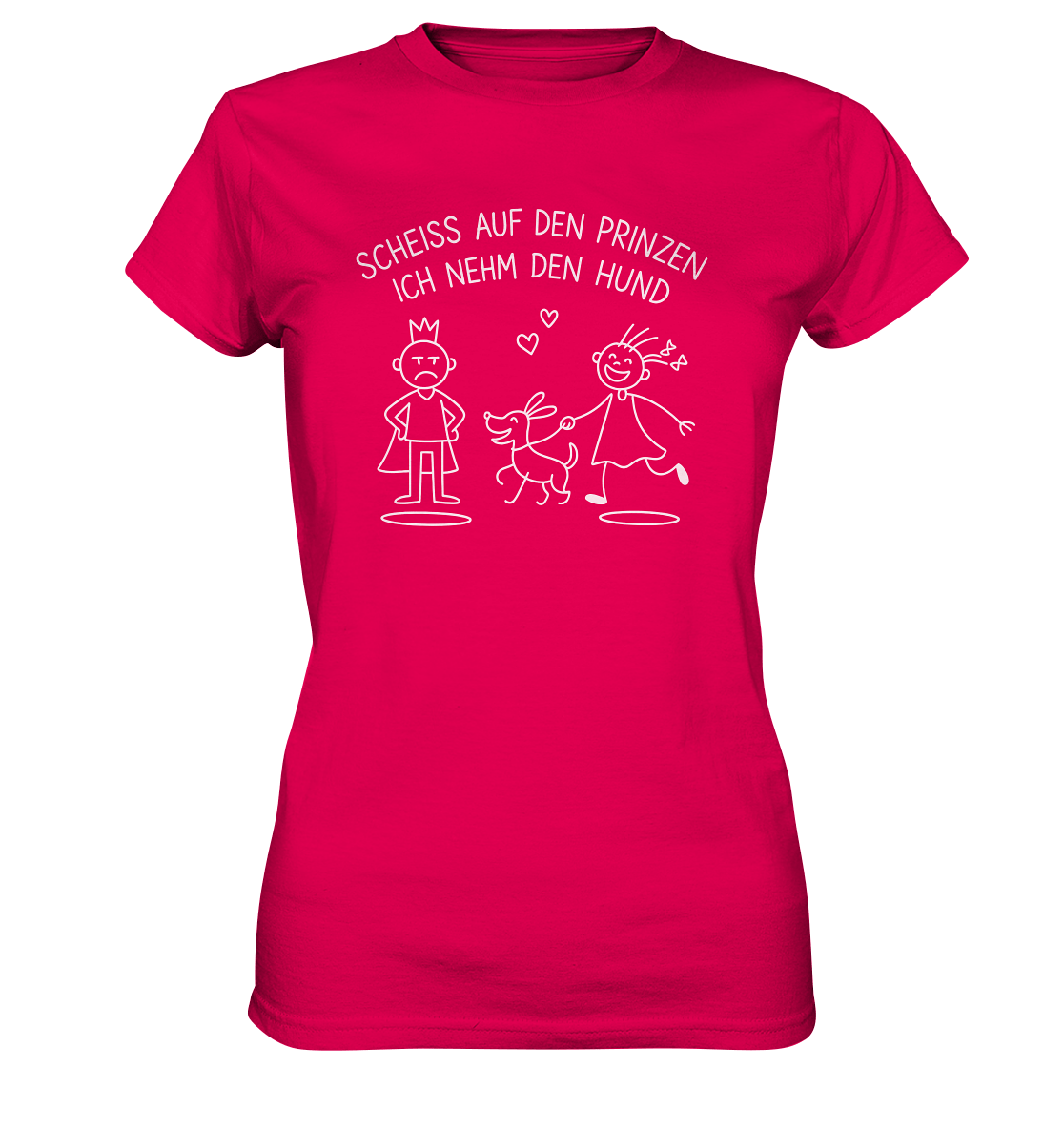Scheiss auf den Prinzen ich nehm den Hund - Ladies Premium Shirt Sorbet / XS