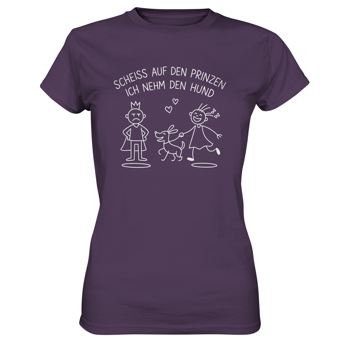 Scheiss auf den Prinzen ich nehm den Hund - Ladies Premium Shirt Urban Purple / XS