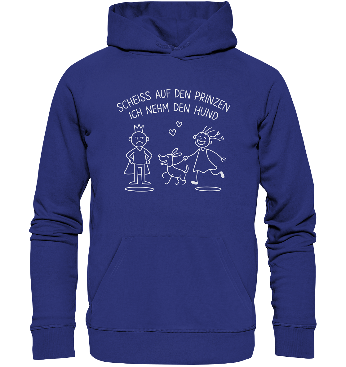 Scheiss auf den Prinzen ich nehm den Hund - Organic Hoodie Worker Blue / XS