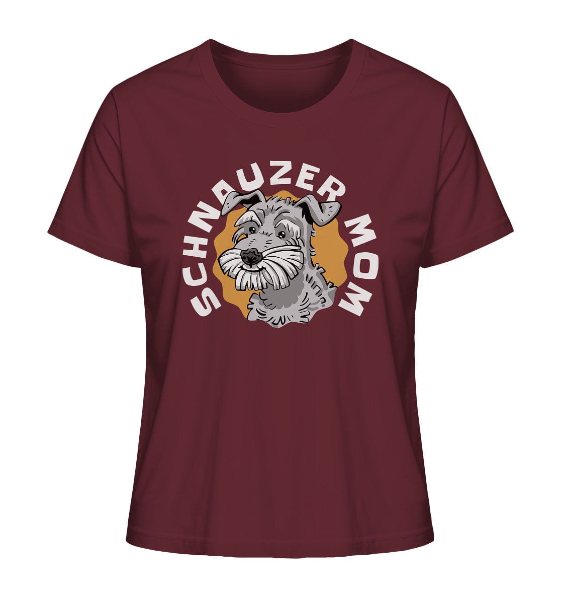 Schnauzer Mom - Ladies Organic Shirt Burgundy / XS