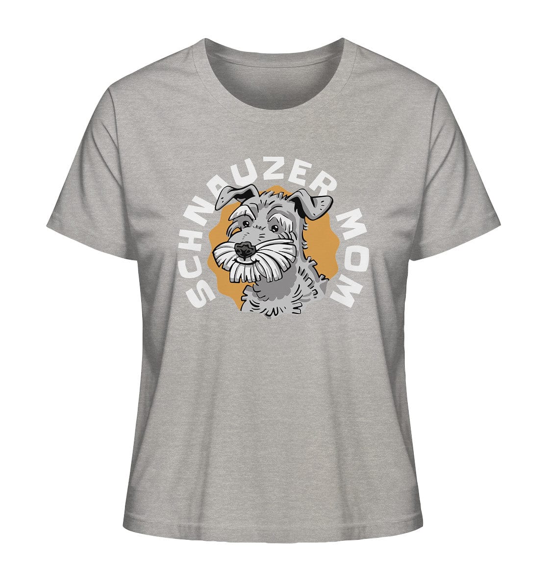 Schnauzer Mom - Ladies Organic Shirt Heather Grey / XS