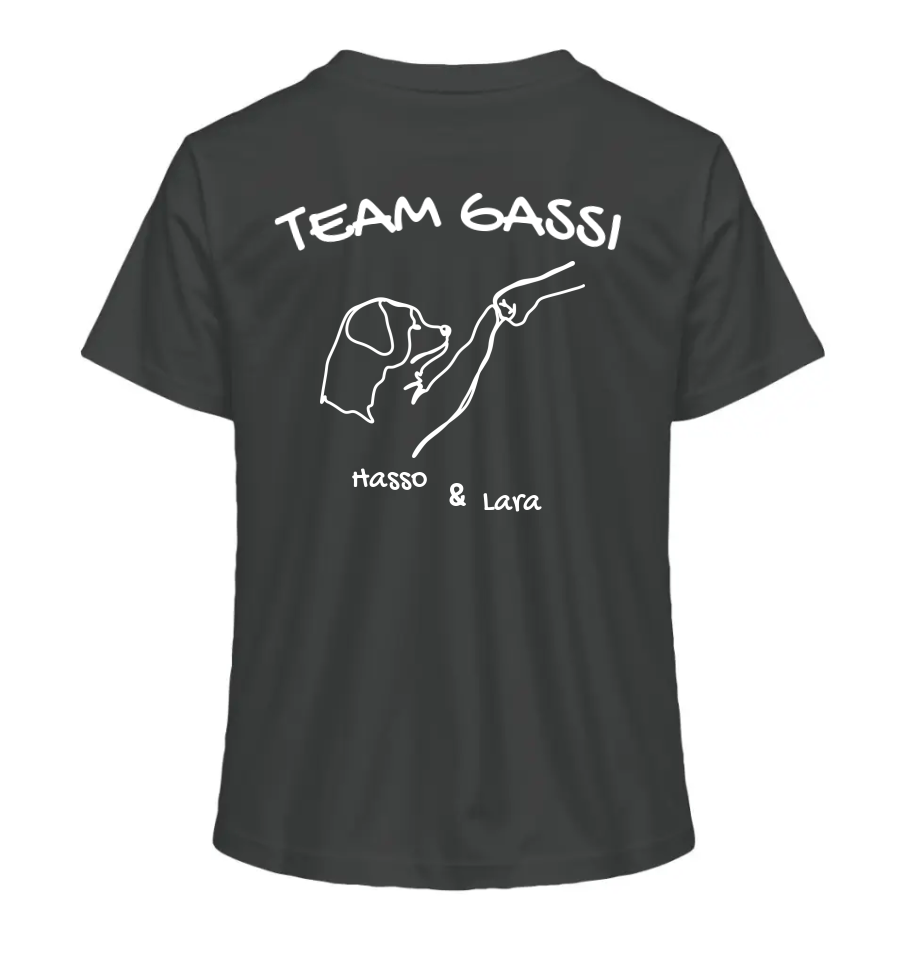 Team Gassi (Rückendruck) - Personalisierbar - Ladies Organic Shirt Anthracite / XS