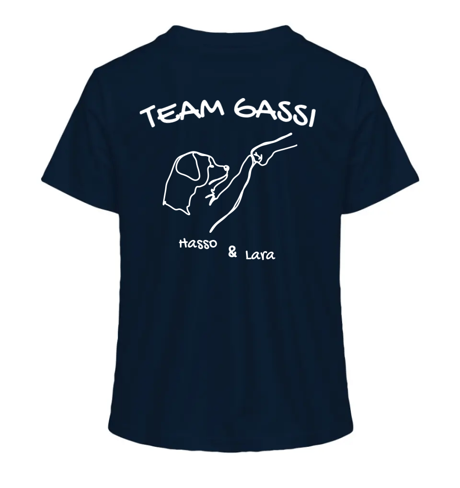 Team Gassi (Rückendruck) - Personalisierbar - Ladies Organic Shirt French Navy / XS