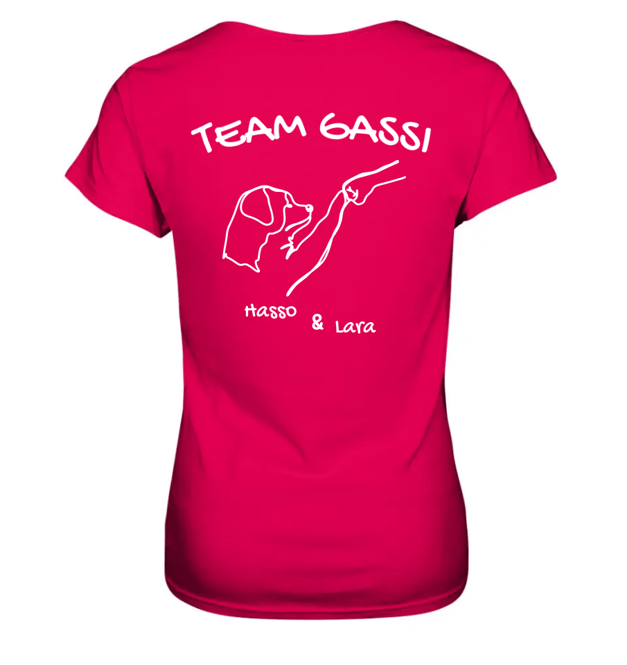 Team Gassi (Rückendruck) - personalisierbar - Ladies Premium Shirt Sorbet / XS