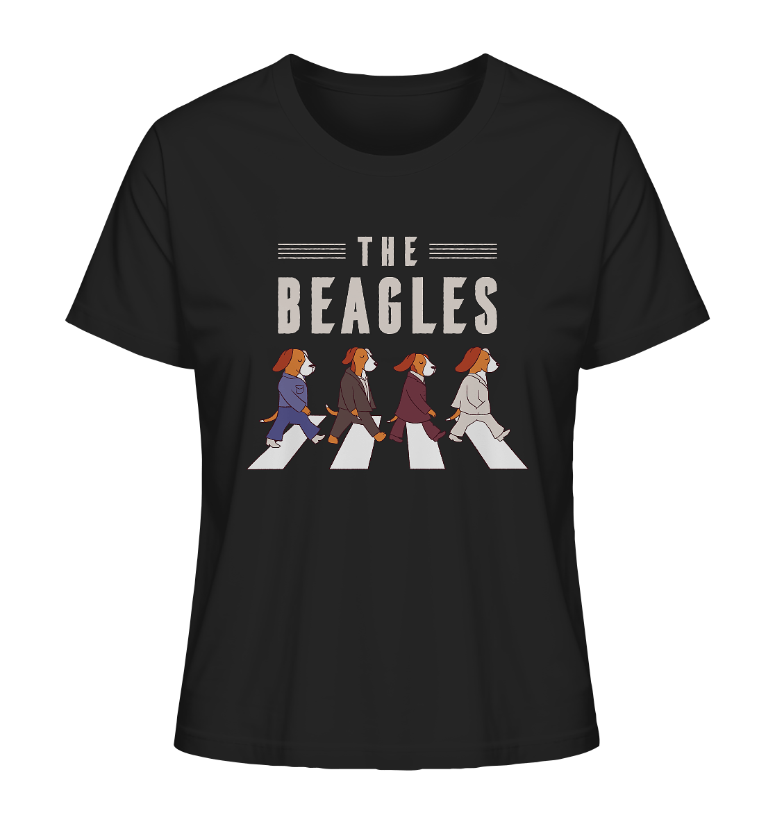 The Beagles - Coole Beagle-Hunde on the walk - Ladies Organic Shirt Black / XS