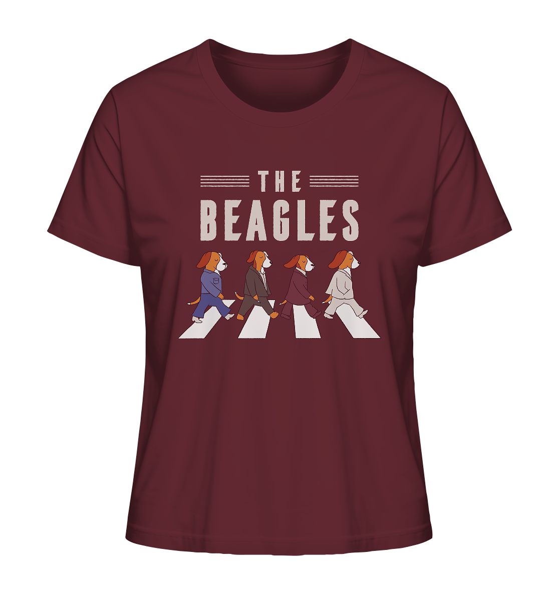 The Beagles - Coole Beagle-Hunde on the walk - Ladies Organic Shirt Burgundy / XS