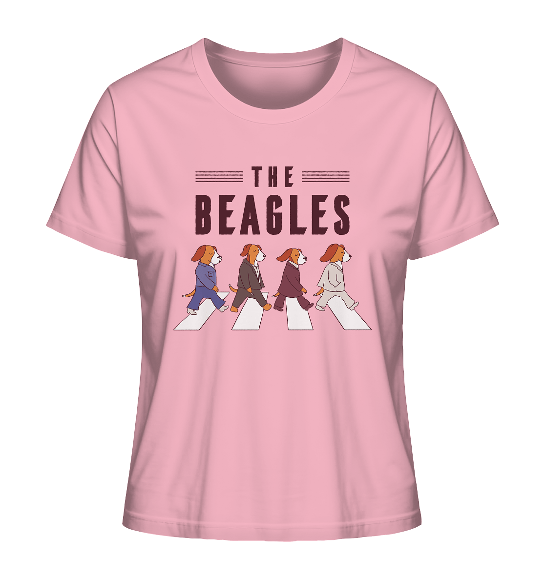 The Beagles - Coole Beagle-Hunde on the walk - Ladies Organic Shirt Cotton Pink / XS
