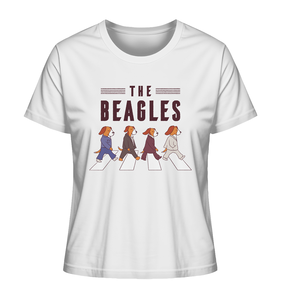 The Beagles - Coole Beagle-Hunde on the walk - Ladies Organic Shirt White / XS