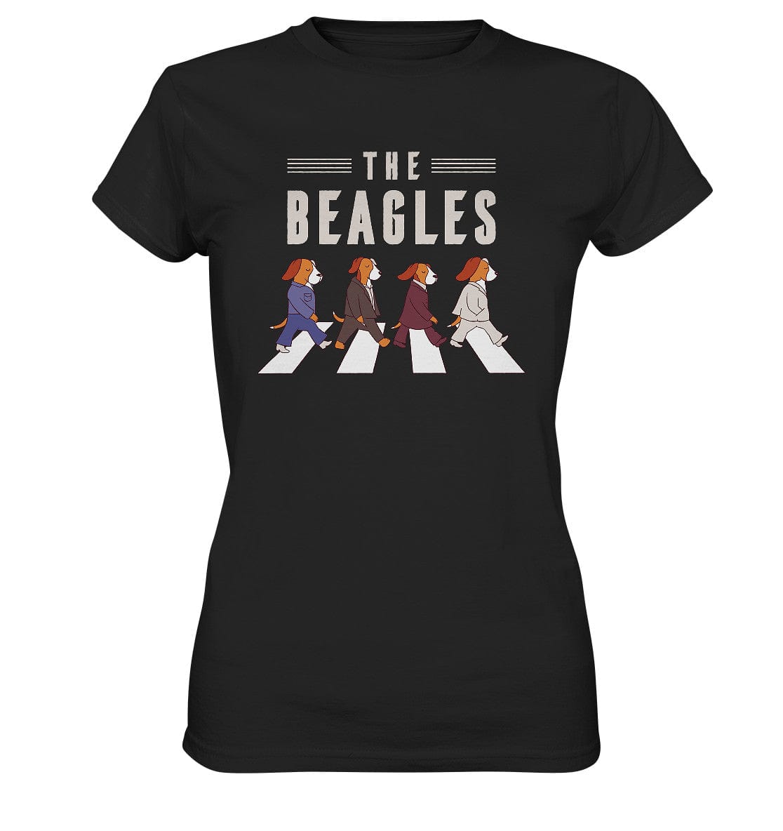 The Beagles - Coole Beagle-Hunde on the walk - Ladies Premium Shirt Black / XS
