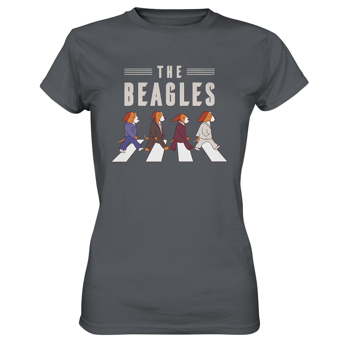 The Beagles - Coole Beagle-Hunde on the walk - Ladies Premium Shirt Dark Grey / XS