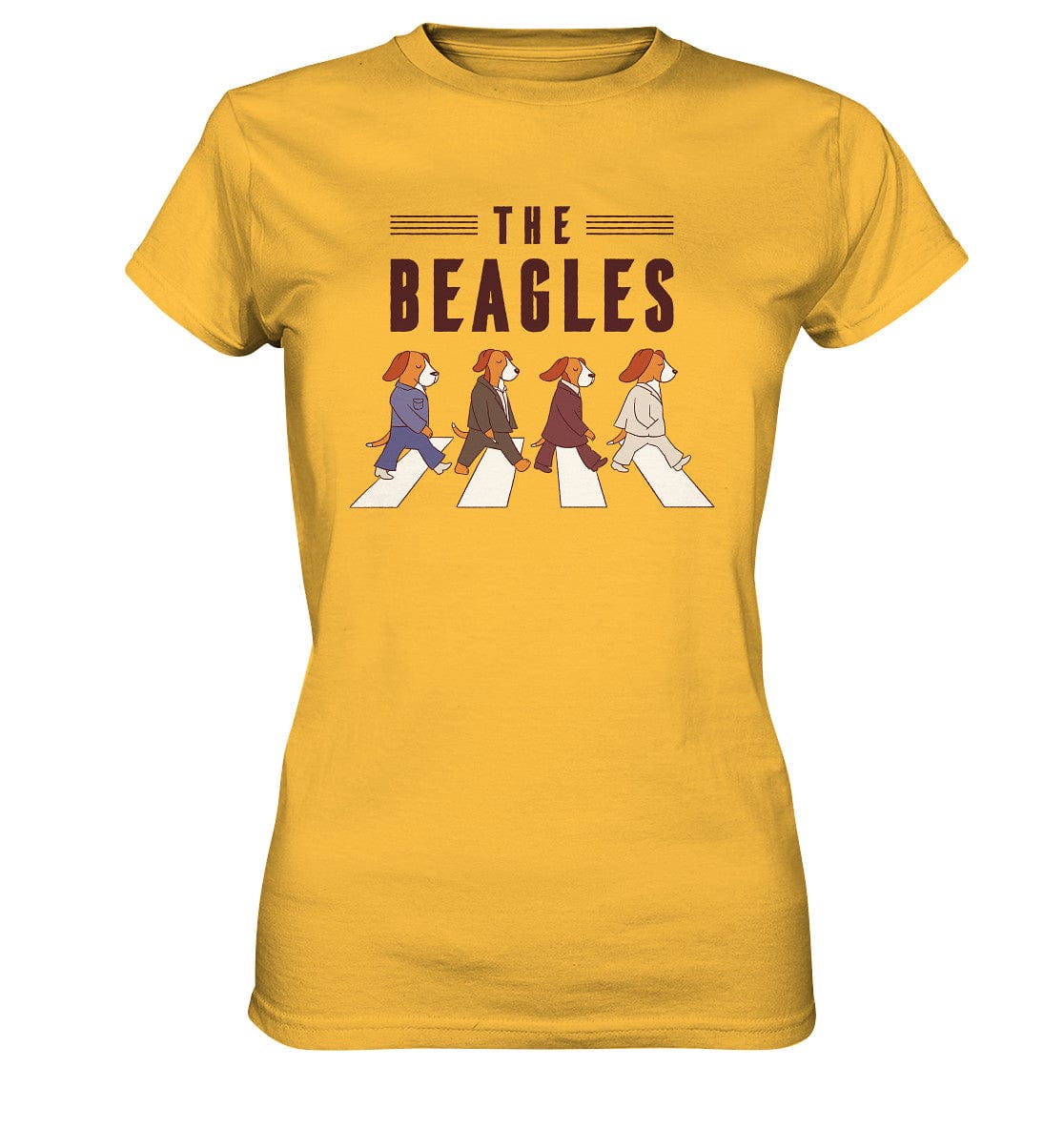 The Beagles - Coole Beagle-Hunde on the walk - Ladies Premium Shirt Gold / XS