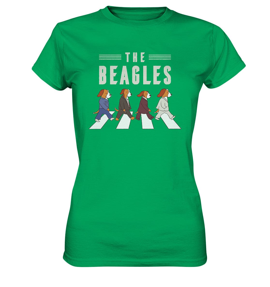 The Beagles - Coole Beagle-Hunde on the walk - Ladies Premium Shirt Kelly Green / XS